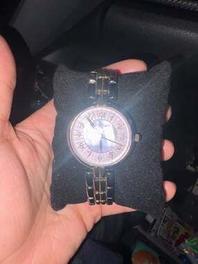 Anne Klein AK/3657 Two-Tone Mother of Pearl Dial Women's Bracelet Watch-RUNS NEW